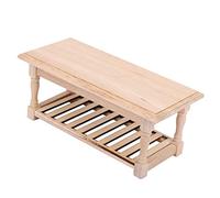 ZJchao Mobili per Bambole in Legno Mini Mobili per la Casa delle Bambole, Casa in Miniatura Decorazioni da Tavolo in Legno Accessori Mini da tè Tavolo da tè Modello Minuscola per Bambola per Bambola