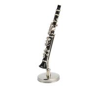 ZJchao Modello Clarinetto in Miniatura Mini Clarinetto Replica Minuscola Decorazione del Clarinetto con Stand e Custodia per Amanti della Musica Decorazioni per la Casa 3.1in