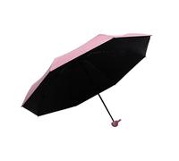 ZJchao Ombrello Capsule Ombrello Compatto 5 Pieghevole Pieghevole Cornice Solare Portatile Pioggia Didual Use Ombrello con Telaio in Fibra Addominali Durevoli per Donne Uomini Rosa