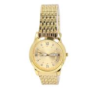 ZJchao Orologio Al Quarzo da Uomo, Quadrante Dorato Lancette Luminose, Doppio Calendario, Orologio da Polso da Lavoro Alla Moda con 8, Cinturino in Vetro Minerale in Lega di Acciaio