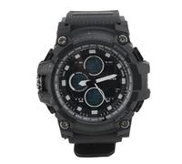 ZJchao Orologio da Polso Digitale LED Digital Watch Digital Analog Owatch 3 Fusi Orari El Backlight Stop Owatch Allarme 50m TPU TPU Cinta Inossidabile in Acciaio Inossidabile Affronta