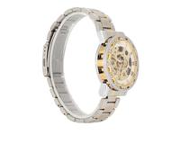 ZJchao Orologio Meccanico Automatico da Uomo, Orologio da Polso in Acciaio Inossidabile con Quadrante Cavo Unico, Design Leggero e Confortevole per L'uso Quotidiano di Appuntamenti e (oro tra i)