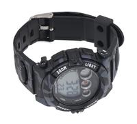 ZJchao Orologio Mimetico Impermeabile, Sveglia Digitale per Bambini, Data, Timer Diviso, LED a 7 Colori, Impermeabile Fino a 50 M, per Ragazzi Dai 5 Ai 17 Anni, Cinturino in PU, (BLACK)