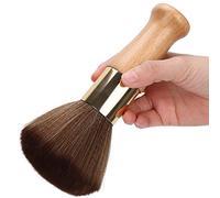 ZJchao Pennello per la Spazzola per la Pulizia del Pennello per Cuscinetti con Brolla con Setole Morbide Maniglia Curva per Rimuovere i Capelli Rotti Dopo il Taglio di Capelli (Colore di legno)