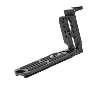 ZJchao Piastra a Sgancio Rapido Universale in Metallo a Forma di L per Testa a Sfera Idraulica con Supporto per Slitta a Contatto Caldo - Ideale per Fotocamere - Robusta, Leggera e Versatile (BLACK)