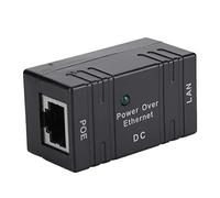 ZJchao Poe Separator Universal RJ45 Connettore Ethernet Adattatore Poe Passivo Iniettore Poe per Dispositivi di Rete con Pin Out Poe Standard (PINS 4 e 5 7 & 8 Power) Setup Facile (BLACK)