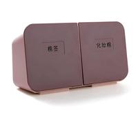 ZJchao Porta Montata a Muro Organizzatore Montato a Parete Contenitore Montato a Parete con Rivestimento a Conchiglia a Conchiglia Lavabile Staccabile per Tamponi di Cotone in Cotone (Viola rosa)