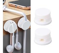 ZJchao Portacavi Magnetico per Organizer per Cavi, 6 Pezzi, per Cavi Regolabili Rotanti, per Scrivania, Comodino, Parete, con Forte Tenuta e Design Antiscivolo