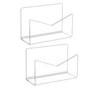 ZJchao Portalettere Verticale per Organizer per Posta in Acrilico Trasparente da 2 Pacchi con Design Trasparente per la Scrivania della Scuola di Casa e Ufficio (Colore)