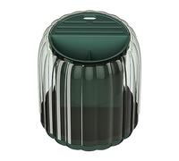 ZJchao Portautensili Girevole, Ceppo Portacoltelli in Plastica Salvaspazio a 360° con Scomparti Multipli per Riporre gli Utensili da (verde scuro)