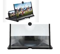 ZJchao Proiettore di Ingrandimento dello Schermo del Cellulare 12 ", Amplificatore Video per Ingrandante Cellulare HD 3D con Supporto Pieghevole e Tampone Anti -slip per Tutti gli