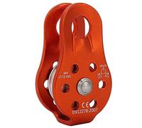 ZJchao Puleggia Girevole in Lega di Alluminio per Impieghi Gravosi da 26 KN, con Blocco Puleggia per Fune da 12 Mm e Piastre Laterali Antiruggine, Rotazione per Arrampicata, Trasporto (ORANGE)