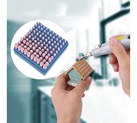 ZJchao Punte Smerigliatura, Kit per Affilare 100 Pezzi Punta Trapano per Levigatura in Allumina Grana 80 Diametro Gambo 3 Mm Adatta per Lucidatura Fai-te Giada, Legno, Metallo