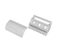 ZJchao Rasoio di Sicurezza a Doppio Bordo Testa Aperta Pettine Chiuso Pettine Design Testa in Lega di Zinco Baffi Strumento per Rasatura Barba per Uomo con Mini Formato Portatile