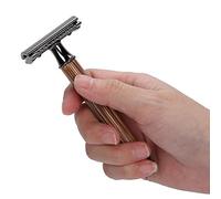 ZJchao Rasoio Manuale della Maniglia di bambù Maschile per la Barba e i del Corpo, Strumento di Rasatura di Sicurezza Portatile, Design Eco -adatto, Taglio dei Capelli Lisci per la Pelle Sensibile