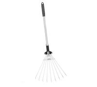 ZJchao Rastrello Giardino, Utensili Giardino in Alluminio Legabile Arbusto Pieghevole Regolabile Rastrellino Rastrellino Collettore di Foglie con Foglia Rastrella (9 denti 55-73,5 cm di lunghezza