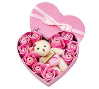 ZJchao Repubblico di Fiori di Sapone Profumato ROSE Bouquet Bouquet 10 SONO ROSE ASSEGNATA IN ELEGANTE BASSAGGIO PER WEADINGI BERISI (PINK)