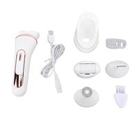 ZJchao Rifinitore per del Corpo 4 in 1 per Donne, Rasoio Elettrico Impermeabile IPX7 per Bikini, Gambe, Ascelle, con Testina in Acciaio Inossidabile Rasatura Liscia