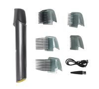 ZJchao Rifinitore per del Corpo per Uomo, Ricaricabile Tramite USB, Rifinitore per Pube, con Sfera Inguinale, con Braccio Estensibile, 5 Pettini Guida, ABS, Batteria Agli Ioni di