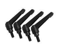 ZJchao Ruota la Maniglia di Bloccaggio, Manici Filettabili con Filo Maschile con Manico di Fissaggio Regolabile 4 Pcs M8 Filo Maschio Leva di Bloccaggio in Plastica Manopole in Metallo (Lunghezza