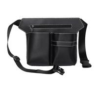 ZJchao Sacca per Parrucchiere Barbiera Toolkit Foro a Forbice per Capelli con più Scompartimenti Cinghia Trasversale Regolabile per Acconciature Professionali per Uso Salone (BLACK)