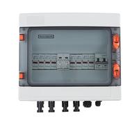 ZJchao Scatola Combinatrice Solare 4 Ingressi 1 Uscita, Custodia Impermeabile IP65 con Fusibile, Protezione da Sovratensione, Interruttore Automatico CC 1000 V per Sistemi Fotovoltaici