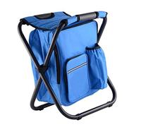 ZJchao Sedia da Raffreddamento a Zaino, Sedia da Backpack da Pesca, da Zaino per Esterni, più Matura per la Spiaggia, per Viaggiare, Sgabelli da Backpack per la Pesca per la Maggior Parte dello (BLUE)