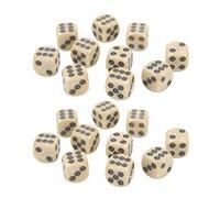ZJchao Set da Dadi, 20 Pezzi 16 Mm da Dadi a Sei Lati White Pearl Circle Dots Bulk Dice Bulk Dice per i Giochi da Tavolo Borad, i del Gioco di Massa Matematica in Classe, Rendono l'intrattenimento