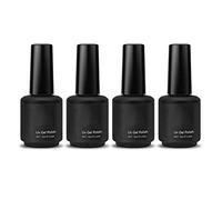 ZJchao Set di 4 Smalti Gel per Unghie, Top Coat Rinforzato con Colla Opaca per Unghie 15 Ml, con Gel Forte a Lunga Durata, per Nail Art Fai Te nel Salone di Casa
