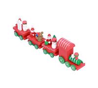ZJchao Set di Giocattoli di Natale, Modello di Cartone Animato in Legno Massello per Bambini e Bambine con 4 Carrozze, Decorazione per Albero di Natale per Bambini Dai 3 Anni in su (C)