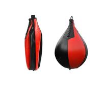 ZJchao Speed Ball da Boxe in Pelle PU MMA Muay Thai Training Kit Borsa Sorprendente Pompa di Gonfiaggio per Punch Ball da Boxe Rosso Bianco (e Oro)