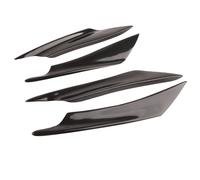 ZJchao Spoiler per Carrozzeria Auto, 4 Pezzi ABS Alette per Splitter per Paraurti Anteriore per Paraurti Anteriore per Lato Sinistro e Destro (Nero senza verniciatura)
