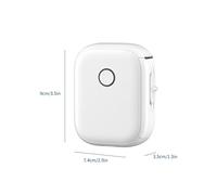ZJchao Stampante Portatile, Stampante Termica Portatile con 1 Rotolo di Carta per Etichette Continua Stampa Chiara e Comoda (WHITE)