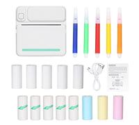 ZJchao Stampante Terma Portatile Stampante Wireless BT Semplice Operazione Supporto Foto Note Errori Testo Printing Green Rosa Opzionale Dimensione della Carta 57 Mm 151G (GREEN)