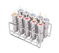 ZJchao Stampo di Ghiaccio, Muffa Gelato 304 in Acciaio Inossidabile ca. 21,8 X 12,5 X 9,4 Cm / 8,6 4,9 3,7 in Muffa per i Bambini per i Bambini per Creare un Delizioso Gelato Fatto in Casa