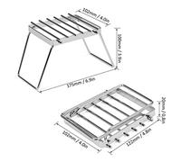 ZJchao Stand per Barbecue Usa e Getta, Griglia per Pompieri Pieghevoli Resistenti Al Calore per Campeggio, Porta Cottura da Campeggio a Maglia Fine con Griglia da da per la Terrazza da Picnic da