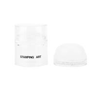 ZJchao Stricchi di Raschietto per Nail Art Set di Strumenti per Manicure Alla Testa Silicone con Cappuccio per Timbri per Unghie (Sigillo trasparente)