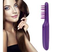 ZJchao Strumento di Acconciatura per Capelli per Pettinatura Elettrica Detagling a 360 ° Denti Rotanti Flessibili per Capelli Asciutti Bagnati Dritti Ricci di Capelli Fine Danneggiati (PURPLE)