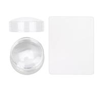 ZJchao Strumento di Manicure del Coperchio per Trasferimento di Pattern Trasparenti per Motivi Chiari in Silicone (SILVER)