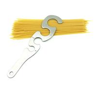 ZJchao Strumento di Misurazione degli Spaghetti in Acciaio Inossidabile con 4 Fori, Righello di Controllo della Porzione di Pasta a Forma di S per di Noodle da Gadget di Gestione delle Dimensioni