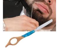 ZJchao Supporto per Regolabarba Manuale Dritto, Rastrelliera per Rifinitore Professionale Barbiere con Anello per Appendere il Dito, Resistente Struttura in Lega di Zinco e Legno