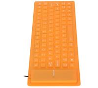 ZJchao Tastiera, Tastiera da Gioco in Silicone Design Completamente Sigillato per Macchina da Scrivere Portatile Leggera con in Silicone Cablata USB Morbida e Confortevole per PC (ORANGE)