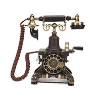 ZJchao Telefono Antico retrò Vintage con Quadrante Rotativo, Telefono Fisso con Filo, Vecchio Stile, per Arredamento Casa, in Lega di Zinco, Stile Europeo, per Soggiorno, Camera da