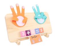 ZJchao Toddlers Math Learning Toys Palm Math Educational Toys a Doppio Lato del Conteggio delle Dita del Numero di Tracciatura con Penna in Legno per le Forniture di Studio Domestico