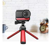 ZJchao Treppiede in Lega di Alluminio Sunnylife per Action Camera, Supporto da Tavolo Compatto e Maniglia per Selfie per 2, 9, OM4 - Colore (versione mini rossa)