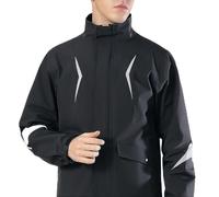 ZJchao Tuta Antipioggia, Impermeabile da Uomo Riflettente per Moto Set Abbigliamento Antipioggia da Lavoro Tuta Antipioggia per Moto con Impermeabile Riflettente Traspirante per La (L)