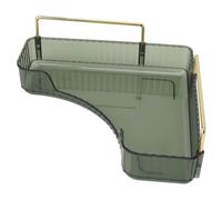 ZJchao Vassoio Organizer da Bancone Angolare Vassoio Portaoggetti Salvaspazio di Grande capacità per Cosmetici Forniture per la Cura della Pelle con Materiale PP Multifunzionale Dal (verde scuro)