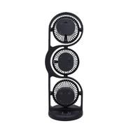 ZJchao Ventilatore da Scrivania, Ventilatore Portatile Ricaricabile a 3 Teste Tramite USB con Circolazione Dell'aria a 360° e Impostazioni di velocità Multiple, per Lavori di Studio, (GREY)