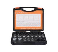 ZJchao Verifica Filettatura, 23 Pezzi Imperiali 21 Pezzi Calibro Metrico Dado Calibro Filettatura e Tabella delle Dimensioni della Vite Filettata del Bullone per il Rilevamento di Aree Chiuse