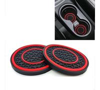 ZJCOZBH 2 Pezzi Sottobicchieri Auto, per Audi Q2 Q3 Q3 Sportback Q4 Etron Sottobicchiere Antiscivolo Auto Tappetino Portabicchieri Rimovibili Auto Accessori Interni,C